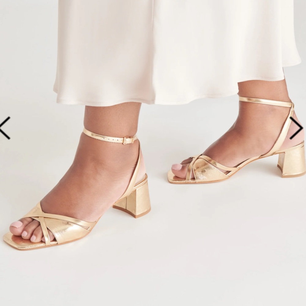 Dolce Vita BLAKLY Heels size 9.5 NEW IN BOX! 
Color: GOLD DISTRESSED LEATHER